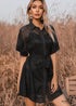Lace Pure Black boho dress